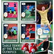 Stamps Olympic Games in Paris 2024 Table tennis Set 8 sheets