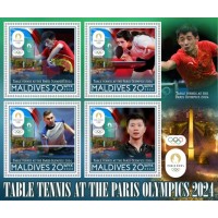 Stamps Olympic Games in Paris 2024 Table tennis Set 8 sheets