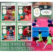 Stamps Olympic Games in Paris 2024 Table tennis Set 8 sheets