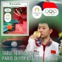 Stamps Olympic Games in Paris 2024 Table tennis Set 8 sheets