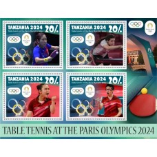 Stamps Olympic Games in Paris 2024 Table tennis Set 8 sheets