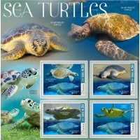 Stamps Fauna Sea Turtles Set 8 sheets