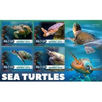 Stamps Fauna Sea Turtles Set 8 sheets