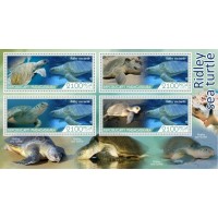 Stamps Fauna Sea Turtles Set 8 sheets