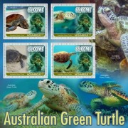 Stamps Fauna Sea Turtles Set 2 sheets