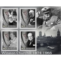 Stamps Sir Winston Churchill Set 2 sheets