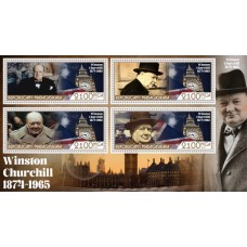 Stamps Sir Winston Churchill Set 2 sheets