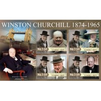 Stamps Sir Winston Churchill Set 2 sheets