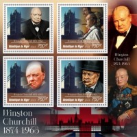 Stamps Sir Winston Churchill Set 2 sheets