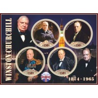 Stamps Sir Winston Churchill Set 8 sheets