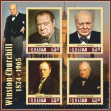 Stamps Sir Winston Churchill Set 8 sheets