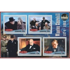 Stamps Sir Winston Churchill Set 8 sheets