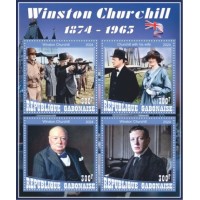 Stamps Sir Winston Churchill Set 8 sheets