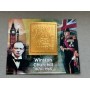 Stamps Sir Winston Churchill Foil. Bronze. Set 8 sheets