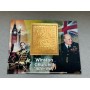 Stamps Sir Winston Churchill Foil. Bronze. Set 8 sheets