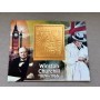 Stamps Sir Winston Churchill Foil. Bronze. Set 8 sheets