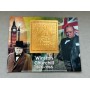 Stamps Sir Winston Churchill Foil. Bronze. Set 8 sheets