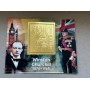 Stamps Sir Winston Churchill Foil. Gold. Set 8 sheets