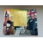 Stamps Sir Winston Churchill Foil. Gold. Set 8 sheets