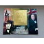 Stamps Sir Winston Churchill Foil. Gold. Set 8 sheets