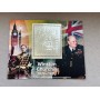 Stamps Sir Winston Churchill Foil. Silver. Set 8 sheets