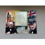 Stamps Sir Winston Churchill Foil. Silver. Set 8 sheets