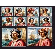 Stamps Christopher Columbus Set 2 blocs 8 stamps