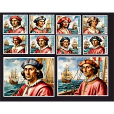 Stamps Christopher Columbus Set 2 blocs 8 stamps Stamps Christopher Columbus Set 2 blocs 8 stamps