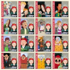 Stamps Cartoon Walt Disney Set 16 stamps