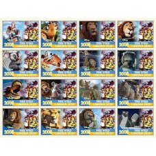 Stamps Cartoon Walt Disney Set 16 stamps