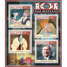 Stamps Cartoon Walt Disney Set 8 sheets