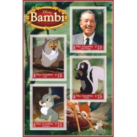 Stamps Cartoon Walt Disney Set 8 sheets