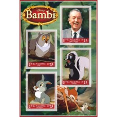Stamps Cartoon Walt Disney Set 8 sheets
