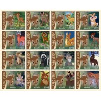 Stamps Cartoon Walt Disney Set 16 stamps