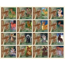 Stamps Cartoon Walt Disney Set 16 stamps