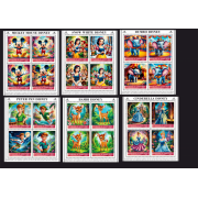 Stamps Cartoon Walt Disney Set 15 sheets