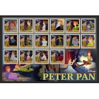 Stamps Cartoon Walt Disney Set 16 stamps