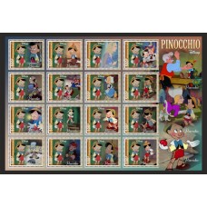 Stamps Cartoon Walt Disney Set 16 stamps