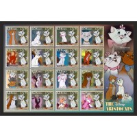 Stamps Cartoon Walt Disney Set 16 stamps