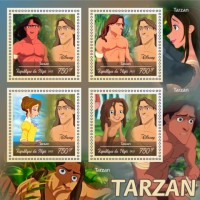 Stamps Cartoon Walt Disney Set 8 sheets