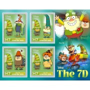 Stamps Cartoon Walt Disney Set 8 sheets