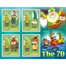 Stamps Cartoon Walt Disney Set 8 sheets