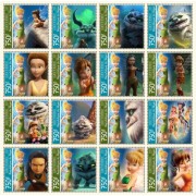 Stamps Cartoon Walt Disney Set 16 stamps