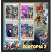 Stamps Cartoon Walt Disney Set 8 sheets
