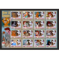 Stamps Cartoon Walt Disney Set 16 stamps