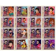 Stamps Cartoon Walt Disney Set 16 stamps