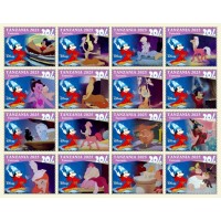 Stamps Cartoon Walt Disney Set 16 stamps