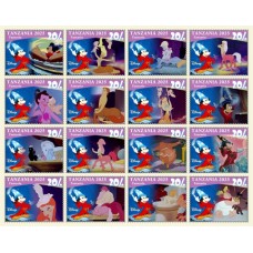 Stamps Cartoon Walt Disney Set 16 stamps