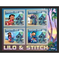 Stamps Cartoon Walt Disney Set 8 sheets