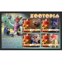 Stamps Cartoon Walt Disney Set 8 sheets